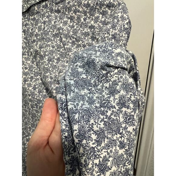 Thomas Dean blue and white patterned shirt XL - Picture 3 of 5